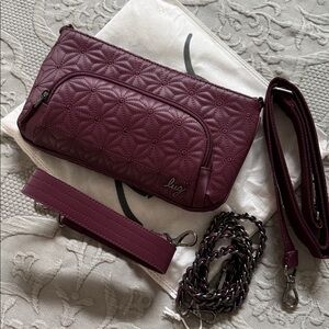 Lug Flyer Satin Lux in Wine — comes with 3 straps